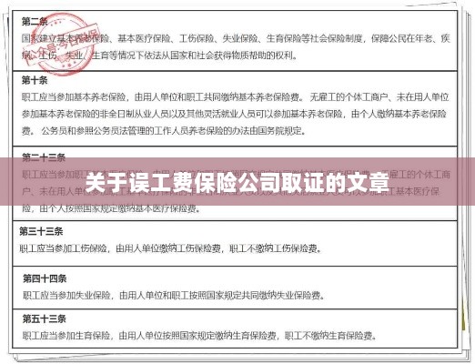 保险公司如何取证误工费赔偿?-图1 保险公司如何取证误工费赔偿?-图1