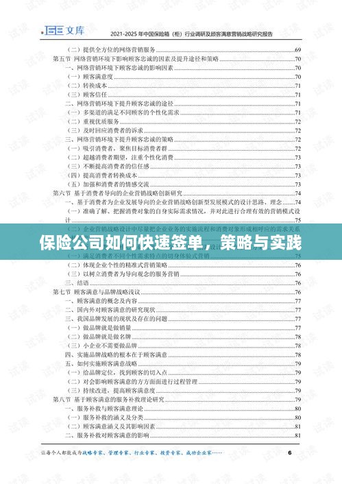 保险公司快速签单策略与实践指南-图1