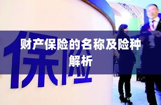 财产保险名称及险种深度解析-图1 财产保险名称及险种深度解析-图1