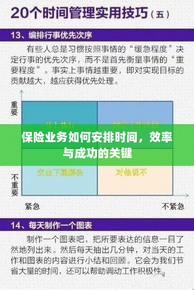 如何安排时间以提高保险业务效率与成功机率的关键策略-图1