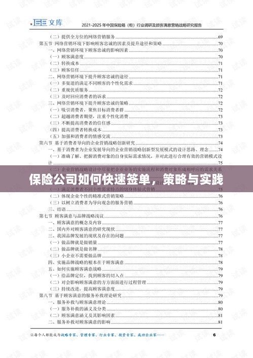 保险公司快速签单策略与实践指南-图1