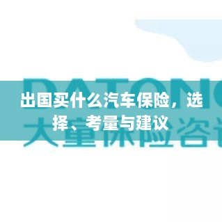 出国购车保险指南,选择、考量与推荐方案-图1 出国购车保险指南,选择、考量与推荐方案-图1