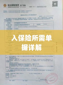 入保险必备单据解析-图1 入保险必备单据解析-图1