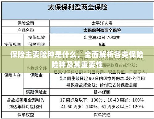 全面解析保险主要险种及其重要性介绍-图1