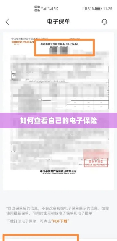 如何查看个人电子保险保单详情-图1 如何查看个人电子保险保单详情-图1