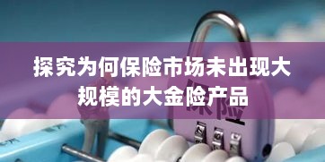 探究保险市场未出现大规模大金险产品的原因-图1 探究保险市场未出现大规模大金险产品的原因-图1