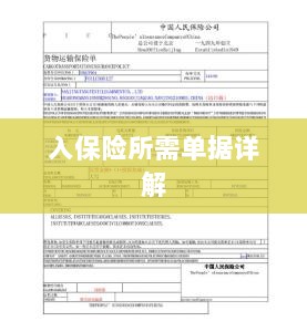 入保险必备单据解析-图1
