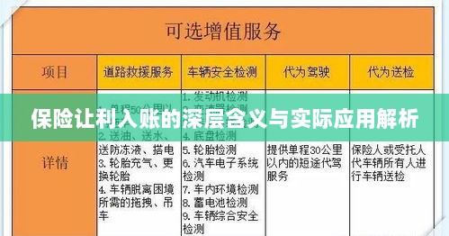 保险让利入账深度解读，含义、应用与实效解析-图1