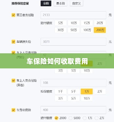 车保险费用收取详解-图1 车保险费用收取详解-图1