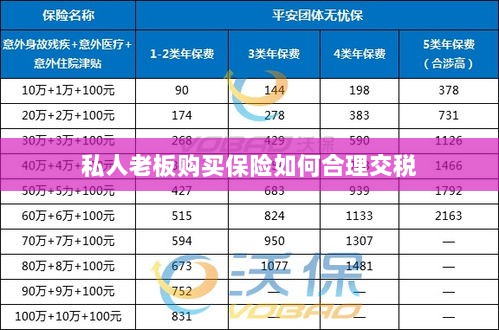 私人老板购买保险的合理税务规划之道-图1