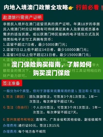 澳门保险购买攻略，轻松了解澳门保险购买流程-图1