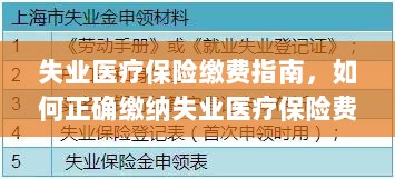 失业医疗保险缴费详解,如何正确缴纳费用指南-图1 失业医疗保险缴费详解,如何正确缴纳费用指南-图1