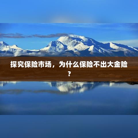 探究保险市场,为何缺乏大额保险金险种?-图1 探究保险市场,为何缺乏大额保险金险种?-图1