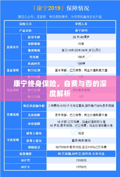 康宁终身保险,自费与否的全面解析与探讨-图1 康宁终身保险,自费与否的全面解析与探讨-图1