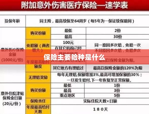 保险主要险种简介与概述-图1 保险主要险种简介与概述-图1