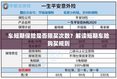 解读短期车险购买规则,次数限制与条件解析-图1 解读短期车险购买规则,次数限制与条件解析-图1