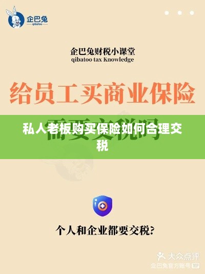 私人老板购买保险的合理税务规划之道-图1 私人老板购买保险的合理税务规划之道-图1