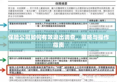 保险公司调查退出策略与操作指南,有效方法与步骤-图1 保险公司调查退出策略与操作指南,有效方法与步骤-图1