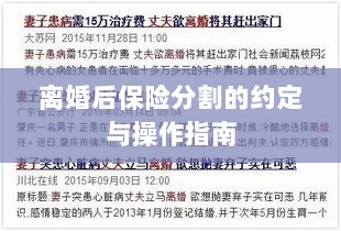 离婚后保险分割，约定与操作指南-图1