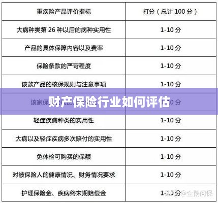 财产保险行业评估方法与策略解析-图1