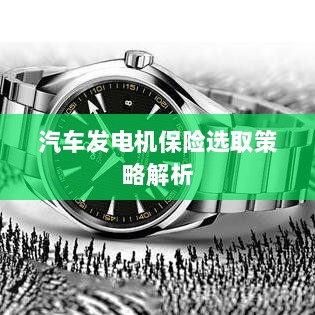 汽车发电机保险选取策略详解-图1 汽车发电机保险选取策略详解-图1