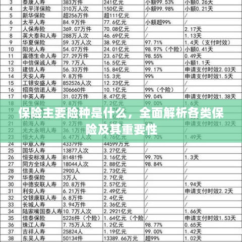 全面解析，保险主要险种及其重要性介绍-图1