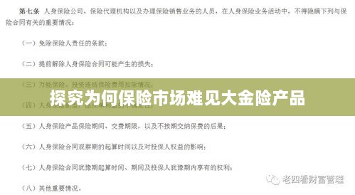 大金险产品在保险市场的稀缺原因探究-图1 大金险产品在保险市场的稀缺原因探究-图1