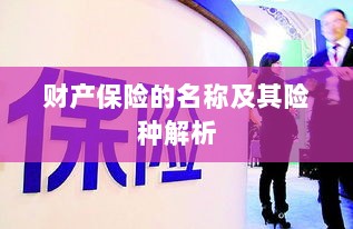财产保险名称及险种深度解析-图1 财产保险名称及险种深度解析-图1