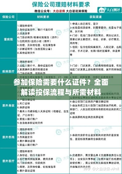 投保全攻略,保险所需证件及流程详解-图1 投保全攻略,保险所需证件及流程详解-图1