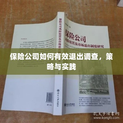 保险公司有效退出调查的策略与实践探讨-图1