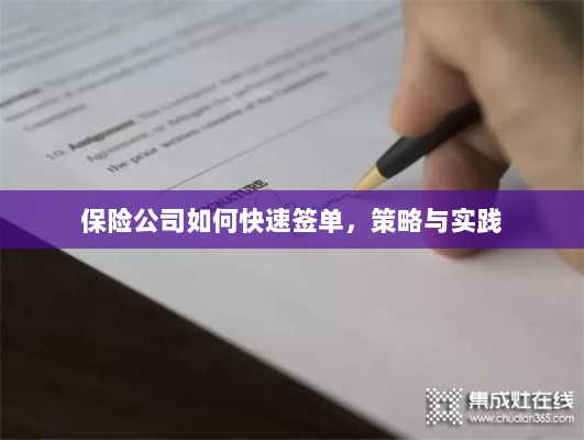保险公司快速签单策略与实践指南-图1 保险公司快速签单策略与实践指南-图1