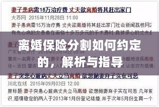 离婚保险分割约定详解与指导手册-图1