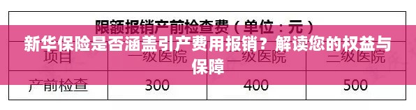 新华保险是否覆盖引产费用?权益与保障详解-图1 新华保险是否覆盖引产费用?权益与保障详解-图1