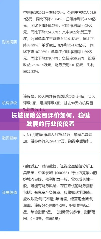 长城保险公司评价积极，行业稳健发展的佼佼者-图1