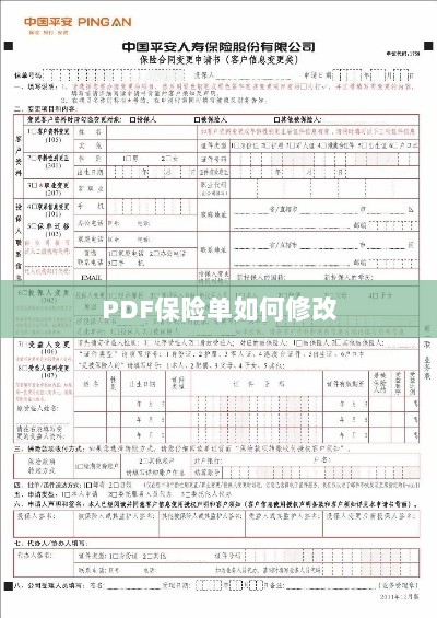 PDF保险单修改指南-图1 PDF保险单修改指南-图1