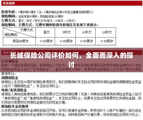 长城保险公司评价深度解析,全面探讨其表现与优势-图1 长城保险公司评价深度解析,全面探讨其表现与优势-图1