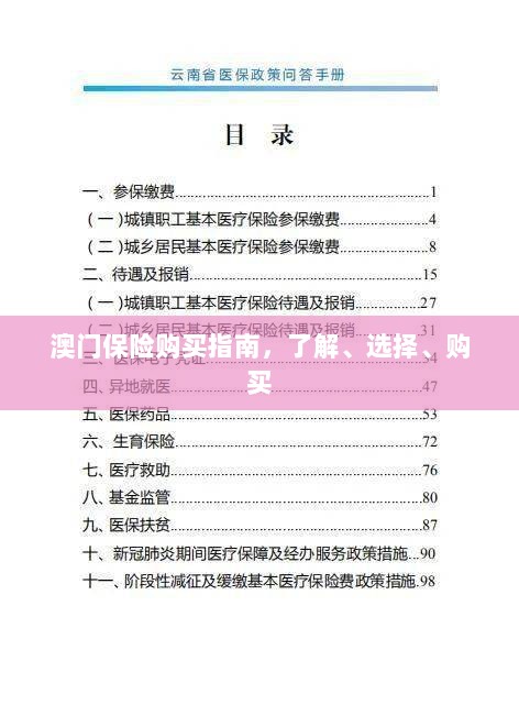 澳门保险购买全攻略,了解、选择与购买指南-图1 澳门保险购买全攻略,了解、选择与购买指南-图1