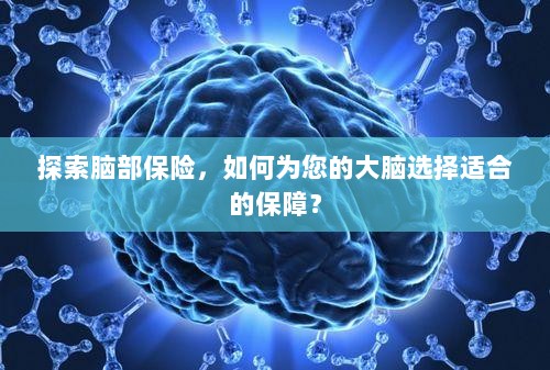 如何为大脑选择保障,探索脑部保险之路-图1 如何为大脑选择保障,探索脑部保险之路-图1