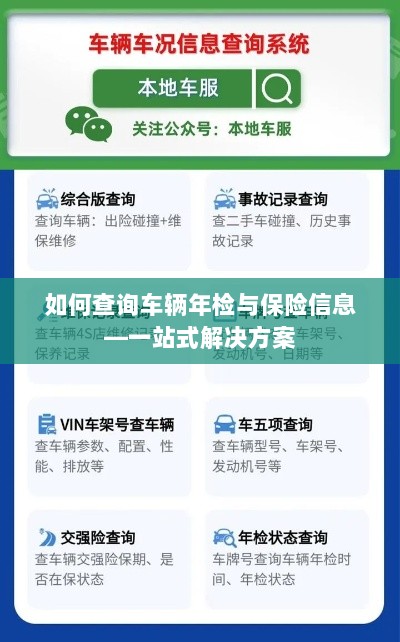 一站式查询车辆年检与保险信息指南-图1 一站式查询车辆年检与保险信息指南-图1