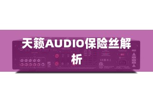 天籁AUDIO保险丝详解-图1 天籁AUDIO保险丝详解-图1