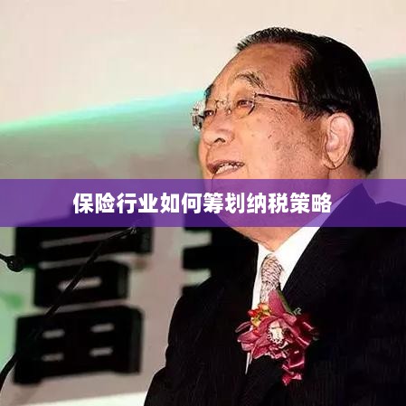 保险行业的纳税策略筹划之道-图1