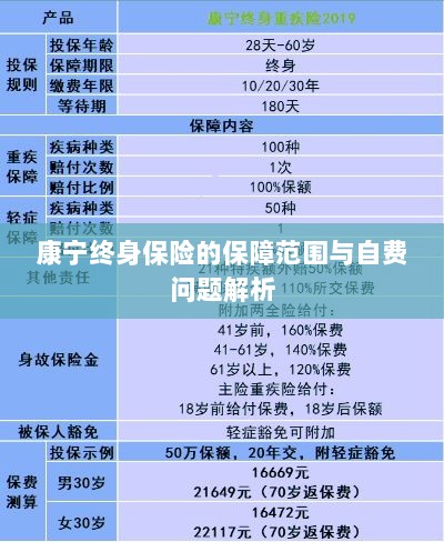 康宁终身保险保障范围及自费问题详解-图1 康宁终身保险保障范围及自费问题详解-图1