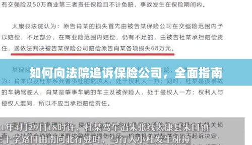 如何向法院追诉保险公司,全面指南解析-图1 如何向法院追诉保险公司,全面指南解析-图1