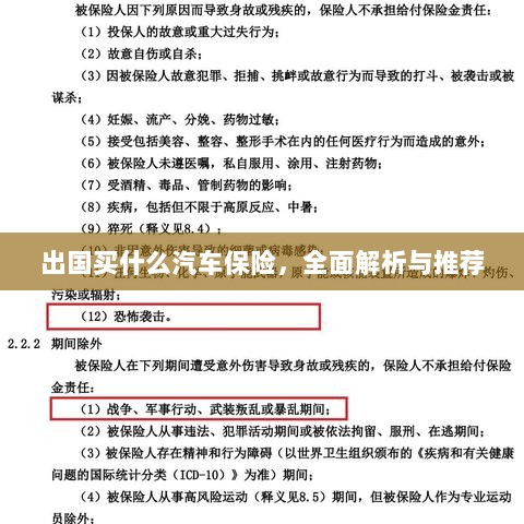 全面解析与推荐,出国应该购买哪些汽车保险?-图1 全面解析与推荐,出国应该购买哪些汽车保险?-图1