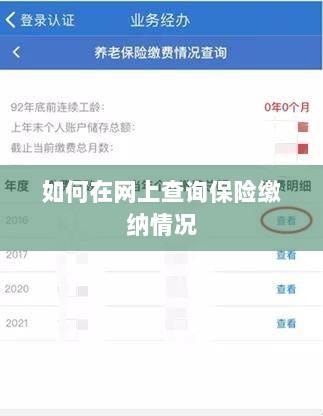 网上查询保险缴纳情况攻略-图1 网上查询保险缴纳情况攻略-图1