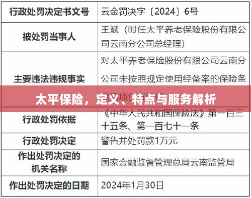 太平保险,定义、特色及服务详解-图1 太平保险,定义、特色及服务详解-图1
