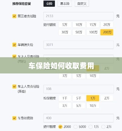 车保险费用收取详解-图1 车保险费用收取详解-图1