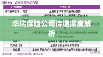 华瑞保险公司待遇全面解析-图1 华瑞保险公司待遇全面解析-图1