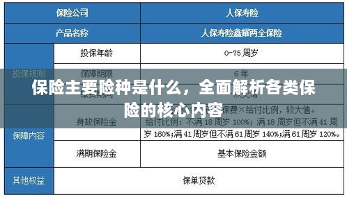 全面解析,保险主要险种及其核心内容-图1 全面解析,保险主要险种及其核心内容-图1