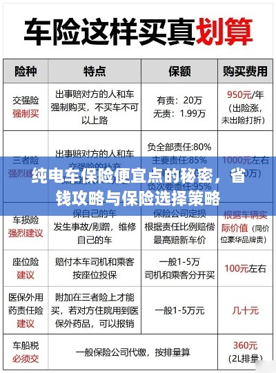 纯电车保险省钱攻略,如何挑选更便宜的保险与保险选择策略-图1 纯电车保险省钱攻略,如何挑选更便宜的保险与保险选择策略-图1